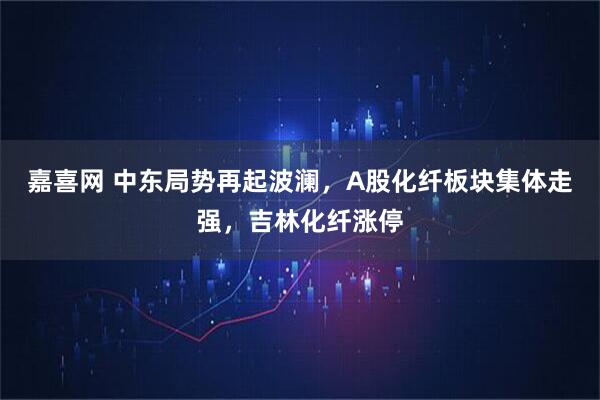 嘉喜网 中东局势再起波澜，A股化纤板块集体走强，吉林化纤涨停